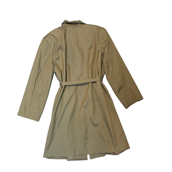 ALFANI Trench Coat Silky Tan Lined Polyester/Nylon - Size XL - Picture 2 of 8